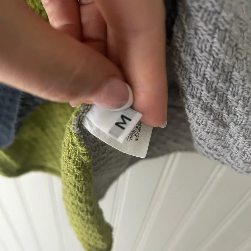 Margaret Winters Medium Colorblock Button-Up Cardigan Art To Wear - Picture 4 of 7